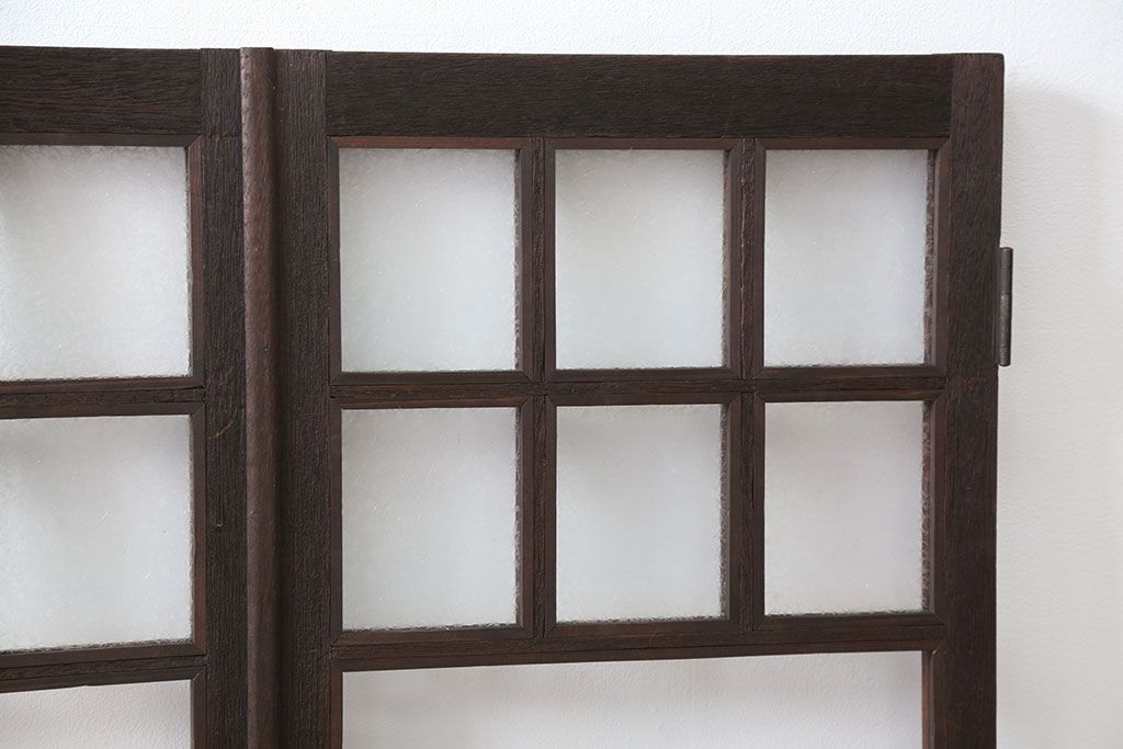 アンティーク 喫茶店のモダンデザイン両開き窓1対(1)(観音開き窓、ガラス戸、建具)