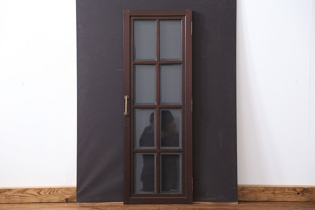 アンティーク 古い洋館の上質な面取りガラス扉(窓)
