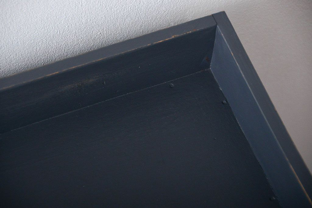 アンティーク家具　アンティークペイント　シックなダイヤガラス本箱(ブックケース、収納棚)