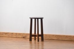 アンティーク家具　アンティーク 古い木のシンプルなスツール(丸椅子)