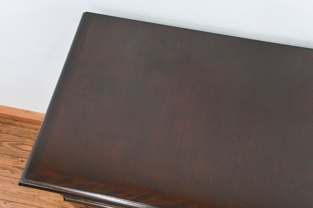 中古美品　松本民芸家具　希少なC型ボールフット洋タンス　定価約52万円(箪笥、たんす、チェスト)