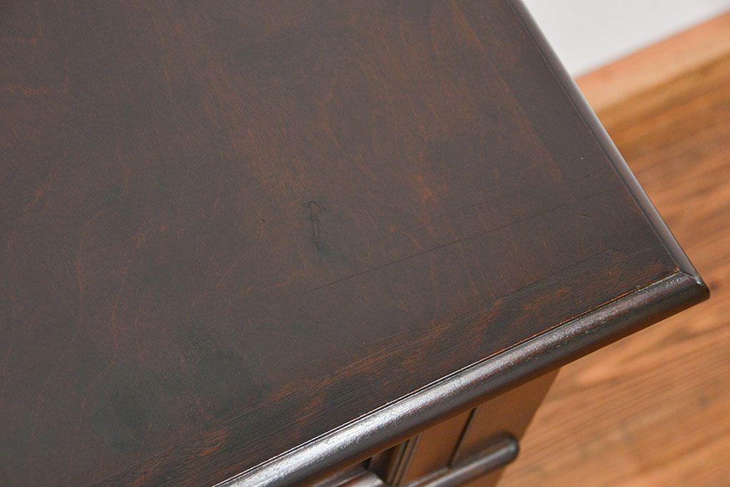 中古美品　松本民芸家具　希少なC型ボールフット洋タンス　定価約52万円(箪笥、たんす、チェスト)