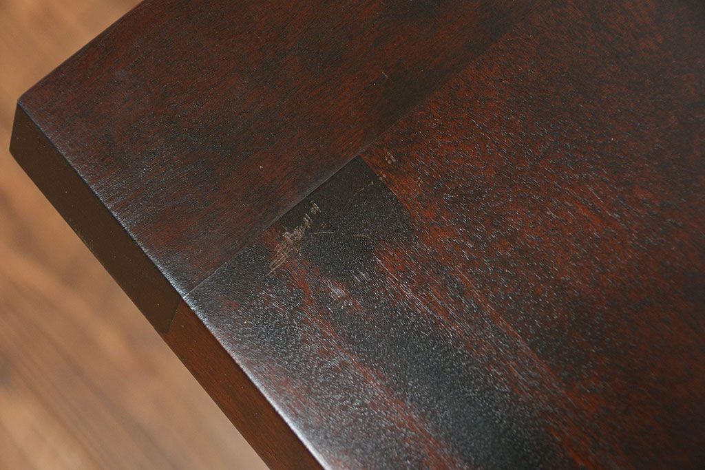 中古　北海道民芸家具カバ材ライティングビューロー(定価約26万円)