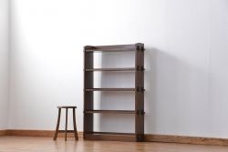 レトロ家具　昭和レトロ ★シンプルな楔(くさび)式本棚(飾り棚/ブックシェルフ/陳列棚)