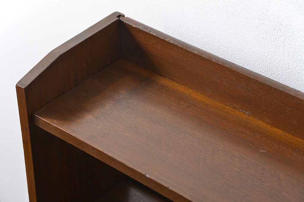 レトロ家具　昭和レトロ ★シンプルな楔(くさび)式本棚(飾り棚/ブックシェルフ/陳列棚)