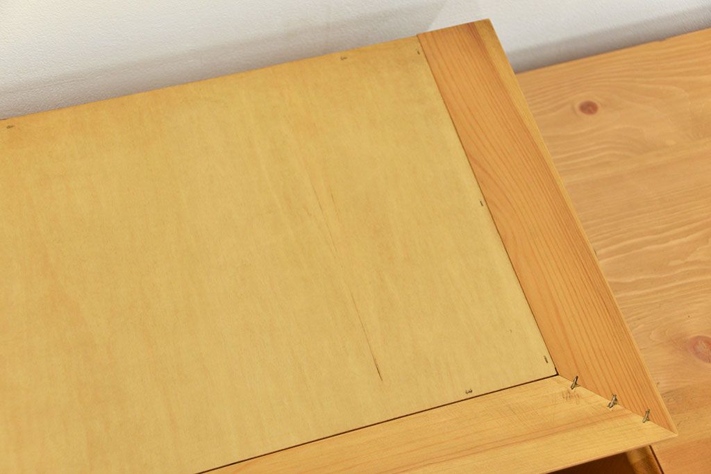 中古　ペニーワイズ　パイン材カップボード(中)定価約20万円(食器棚、キャビネット、カップボード)