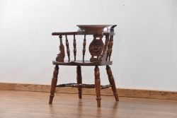 中古美品　松本民芸家具ミズメ桜 大キャプテンチェア(1)定価約25万円(椅子、イス、いす)