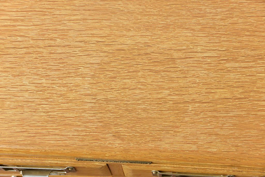 レトロ家具　昭和レトロ 重厚でかわいい脚付きナラ材カードケース(小引き出し、チェスト、ドロワー、図書館、図書室)