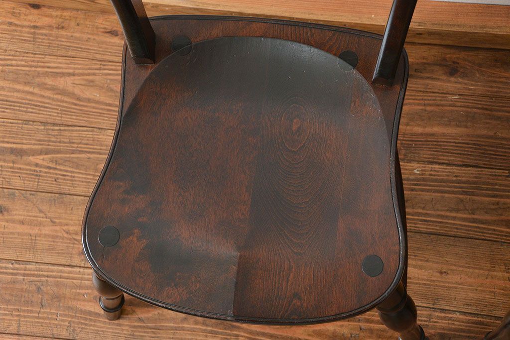 中古　松本民芸家具 ワイコムチェア2脚セット(5) 定価1脚=約88000円(椅子、イス、いす)