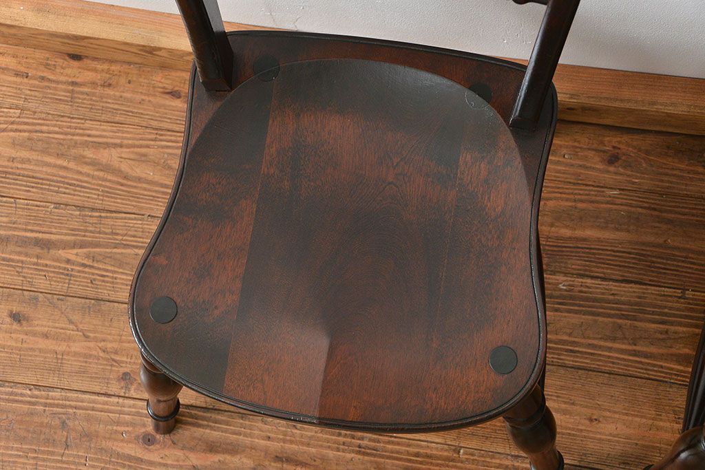 中古　松本民芸家具 ワイコムチェア2脚セット(8) 定価1脚=約88000円(椅子、イス、いす)