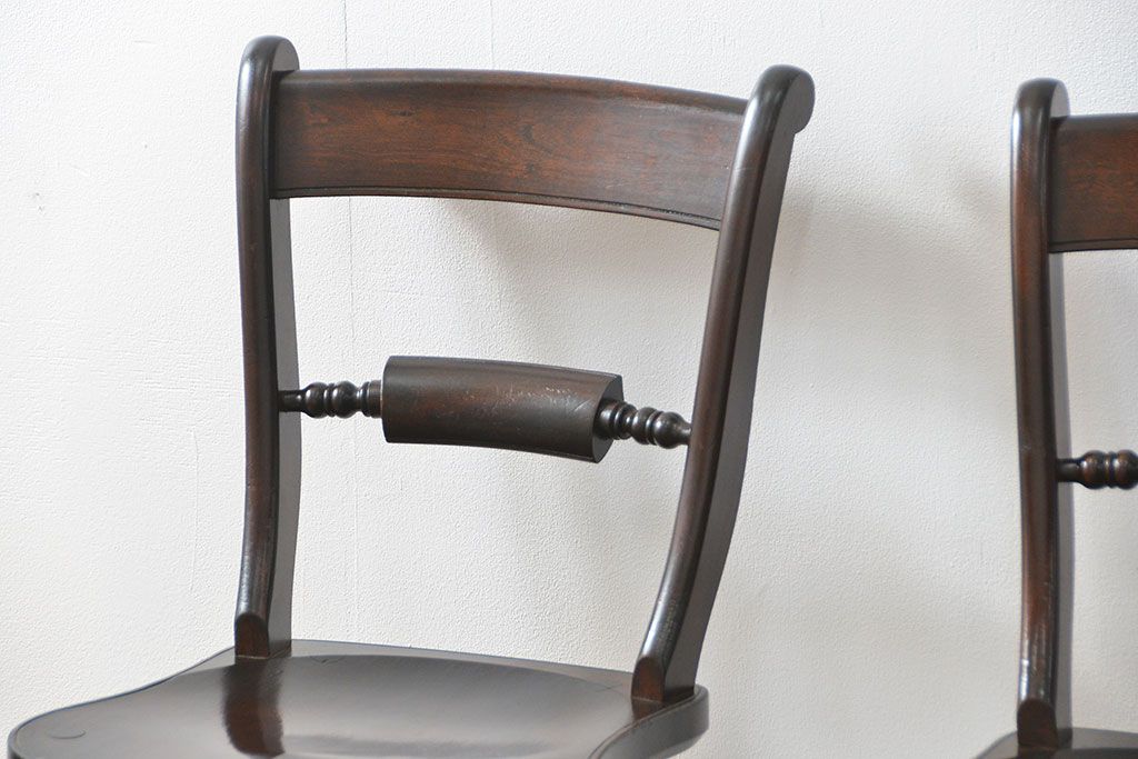 中古　松本民芸家具 ワイコムチェア2脚セット(10) 定価1脚=約88000円(椅子、イス、いす)