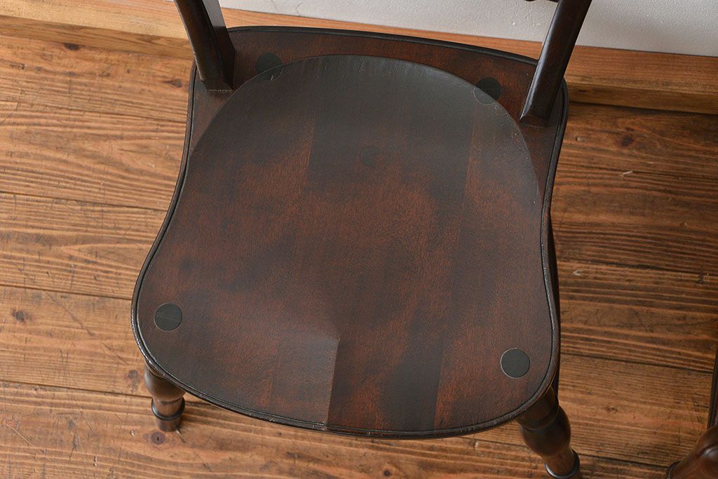 中古　松本民芸家具 ワイコムチェア2脚セット(10) 定価1脚=約88000円(椅子、イス、いす)