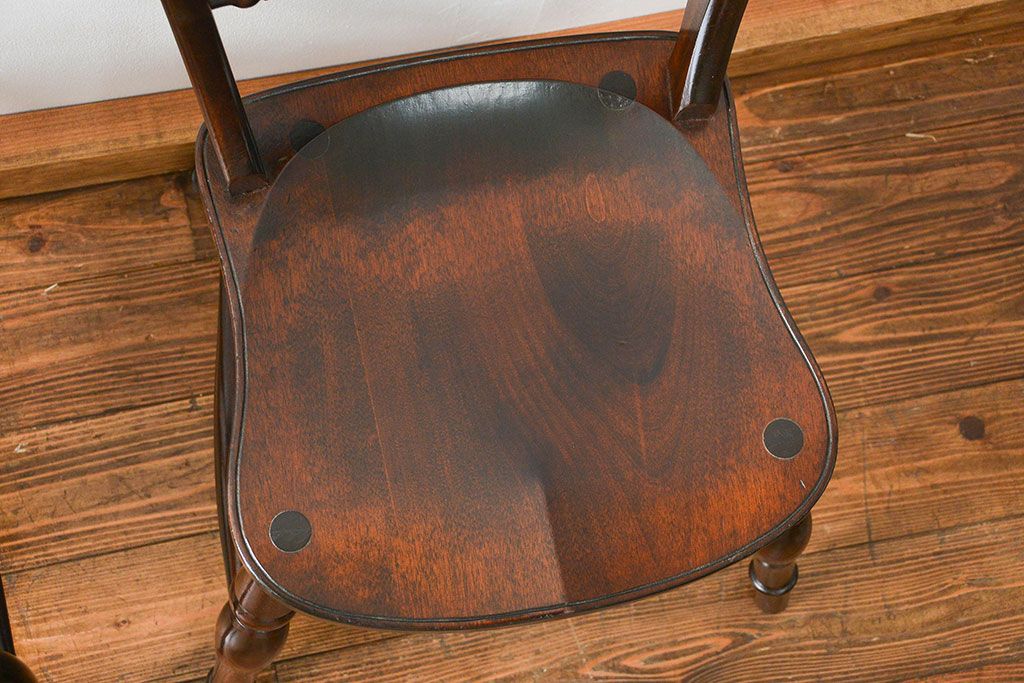 中古　松本民芸家具 ワイコムチェア2脚セット(10) 定価1脚=約88000円(椅子、イス、いす)