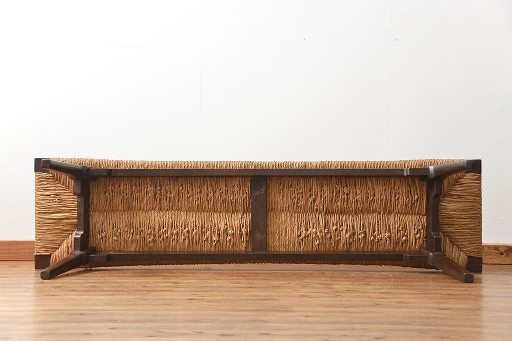 519型長スツール Rush-seated bench “Yanagi Soetsu” – 花森家具