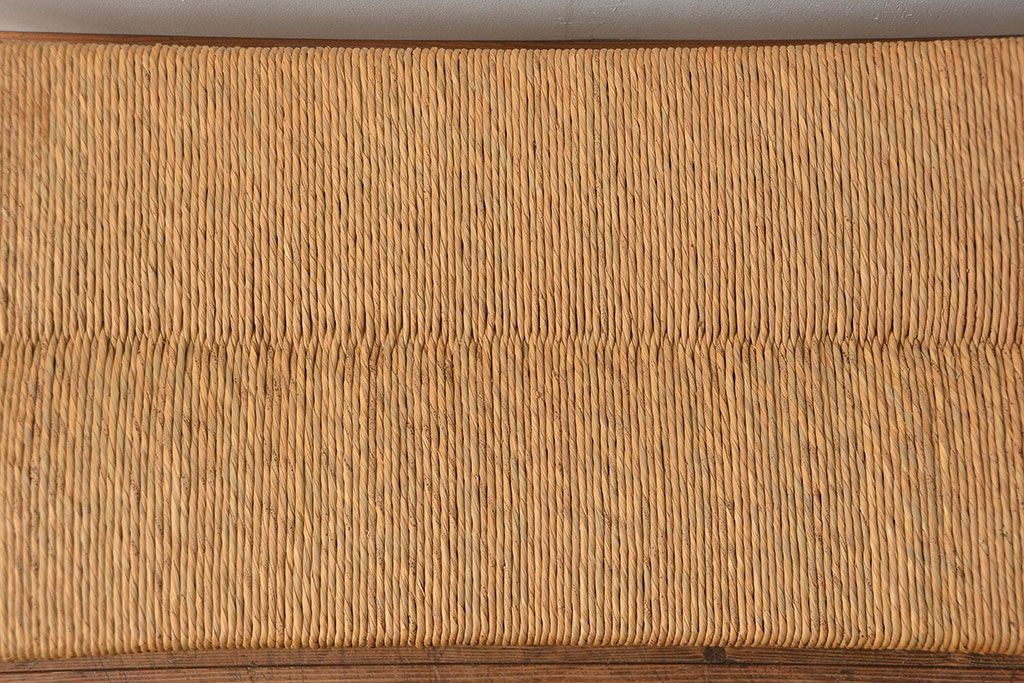 中古 ビンテージ 松本民芸家具 ラッシ長スツール(4)(ベンチ、長椅子、イス)