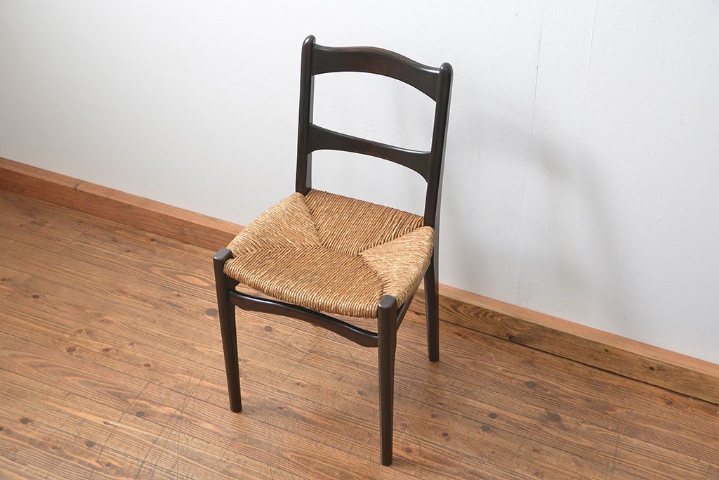 中古 ビンテージ 松本民芸家具 ラッシチェア1脚  定価約74000円(1)(椅子、イス)