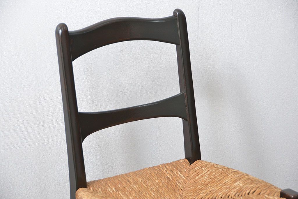 中古 ビンテージ 松本民芸家具 ラッシチェア1脚  定価約74000円(1)(椅子、イス)