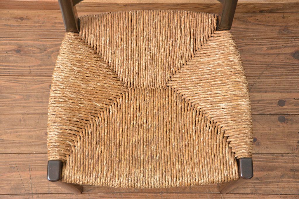 中古 ビンテージ 松本民芸家具 ラッシチェア1脚  定価約74000円(1)(椅子、イス)