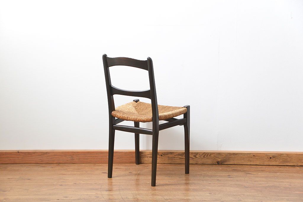 中古 ビンテージ 松本民芸家具 ラッシチェア1脚  定価約74000円(1)(椅子、イス)