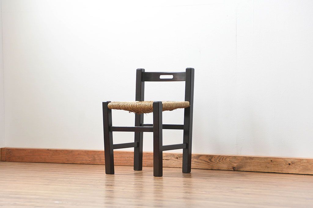 中古 ビンテージ 松本民芸家具 ラッシチェア1脚 (イス、椅子)
