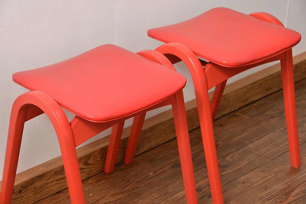 スタッキングスツール/1950年代/秋田木工/04508 - 古家具