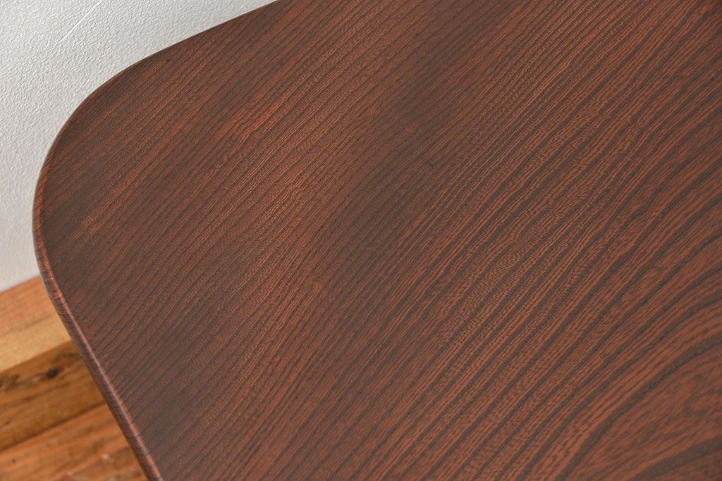 アンティーク家具　古民具・骨董 総欅材一枚板 上質な特大ちゃぶ台(センターテーブル、机、座卓)