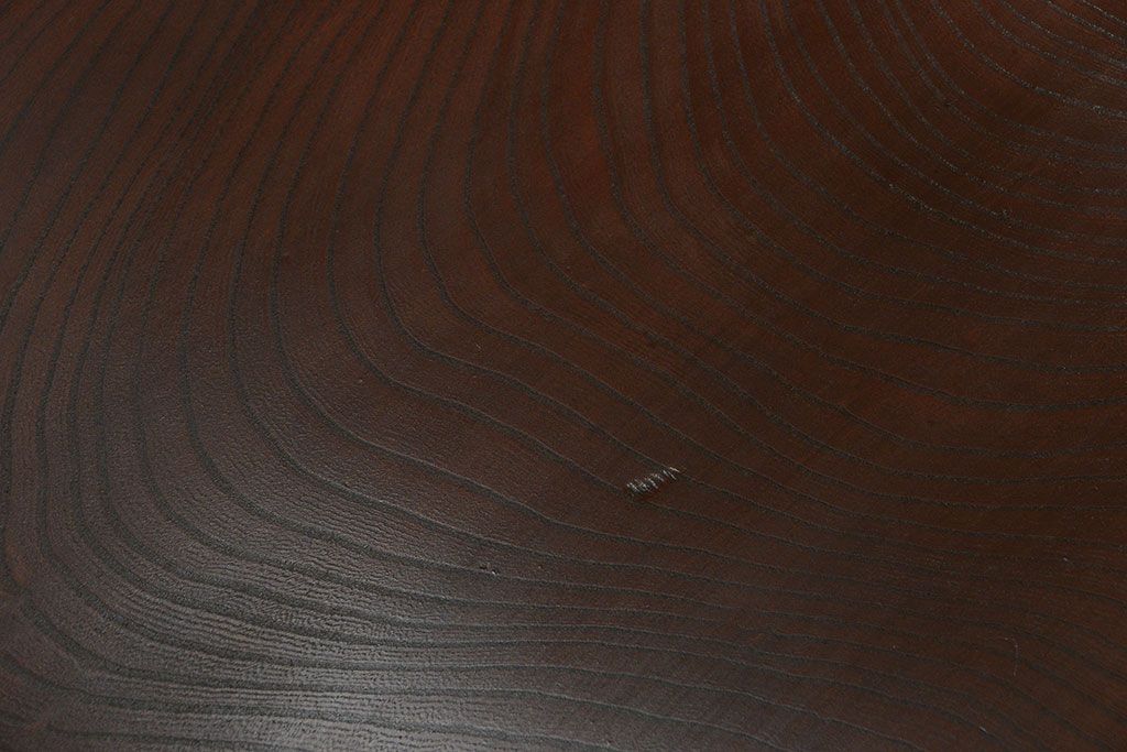 アンティーク家具　古民具・骨董 総欅材一枚板 上質な特大ちゃぶ台(センターテーブル、机、座卓)