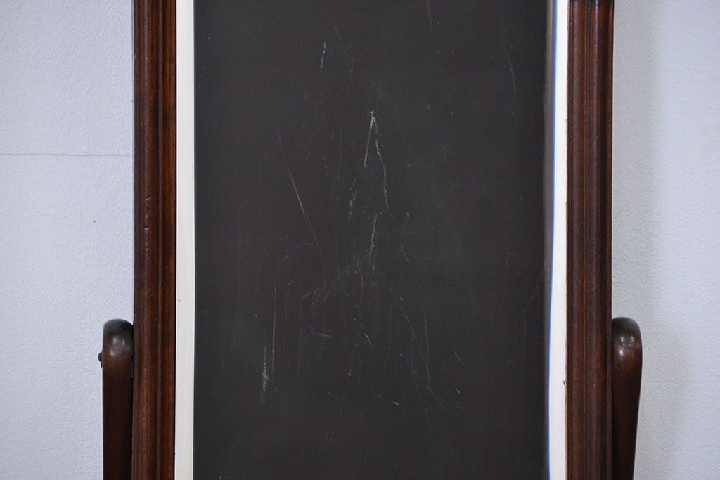 アンティーク家具　大正ロマン 古い欅(ケヤキ)材の上質な鏡台(ドレッサー、姿見)