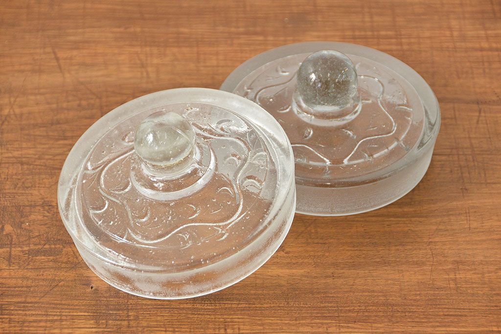 アンティーク雑貨　アンティーク 古いガラス瓶 3個セット(ビン、小物入れ)