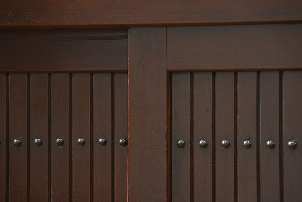 アンティーク家具　古民具・骨董 状態抜群の六尺水屋箪笥(食器棚、収納棚)