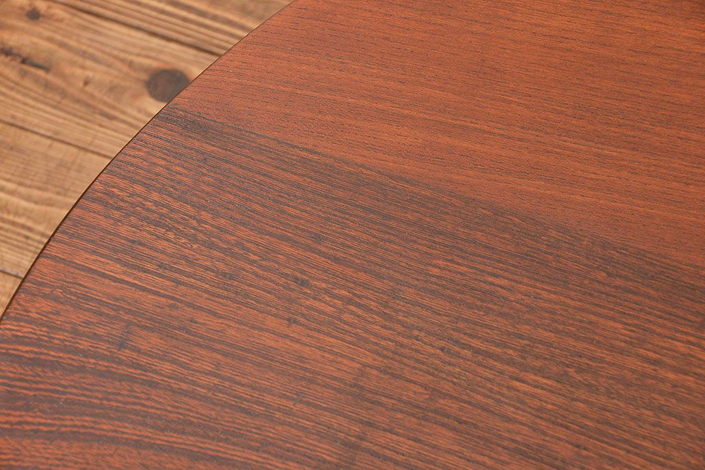 アンティーク家具　アンティーク 総欅材の大きな丸型ちゃぶ台(テーブル、机)