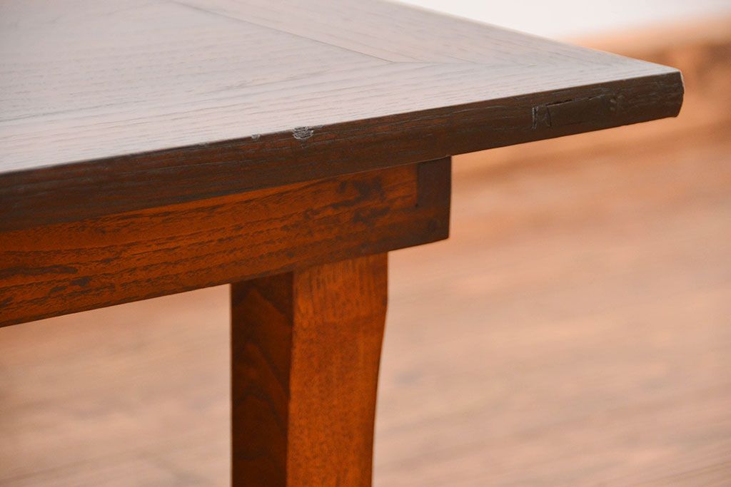 アンティーク家具　アンティーク  美しい総栗材の大きなちゃぶ台(テーブル、机)