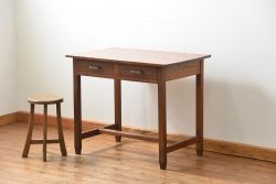 レトロ家具　昭和レトロ シンプルでレトロな平机(テーブル、デスク、在宅ワーク、在宅用)