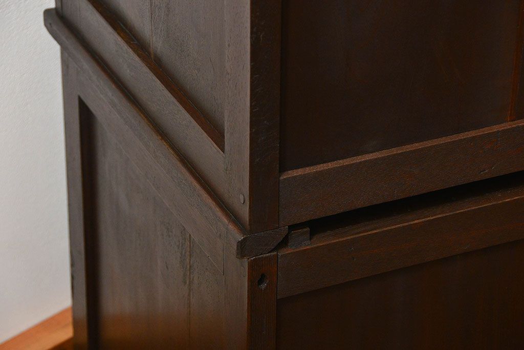 アンティーク家具　アンティーク 象嵌入りの上質な二段重ね衣装盆付きチェスト(箪笥、タンス、たんす)