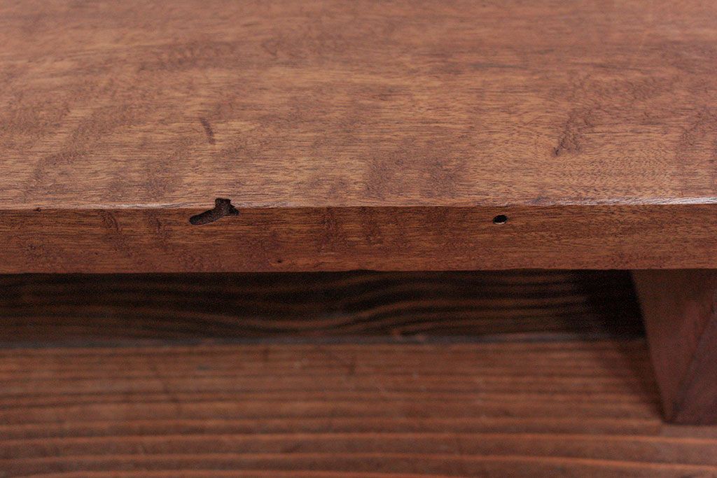 アンティーク家具　ジャンク品　多少虫食い有　一枚裁ち板(テーブル、作業台)