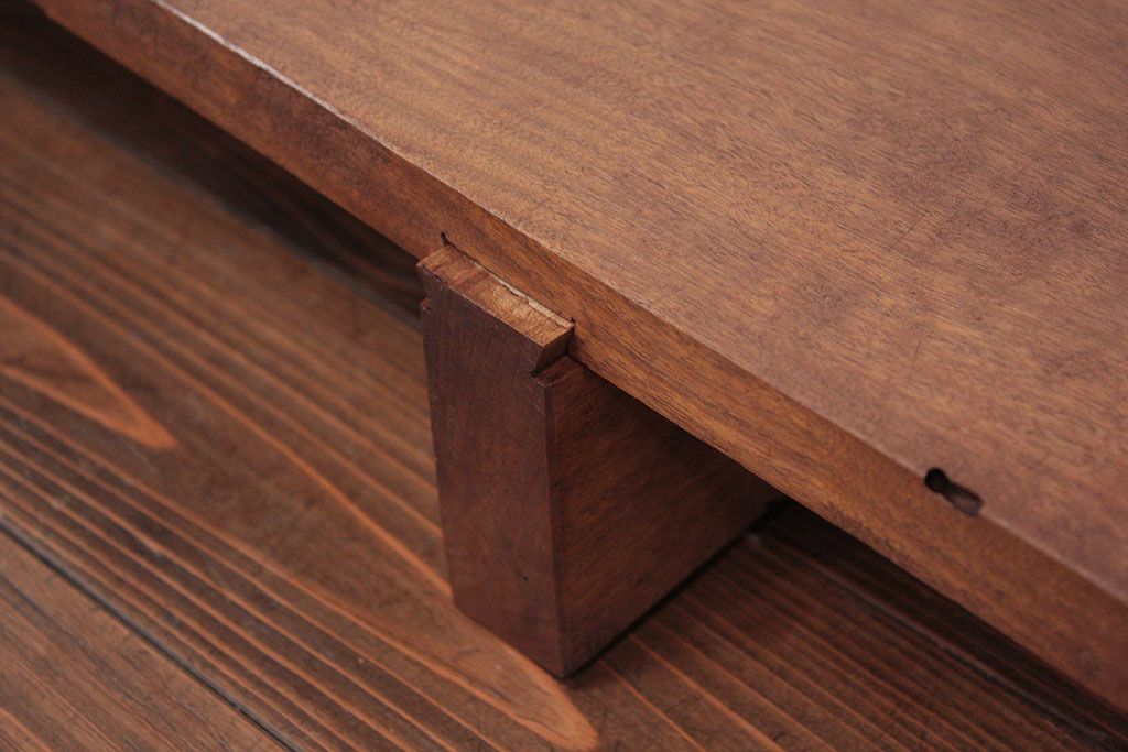アンティーク家具　ジャンク品　多少虫食い有　一枚裁ち板(テーブル、作業台)