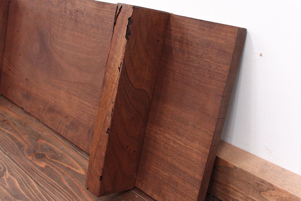 アンティーク家具　ジャンク品　多少虫食い有　一枚裁ち板(テーブル、作業台)