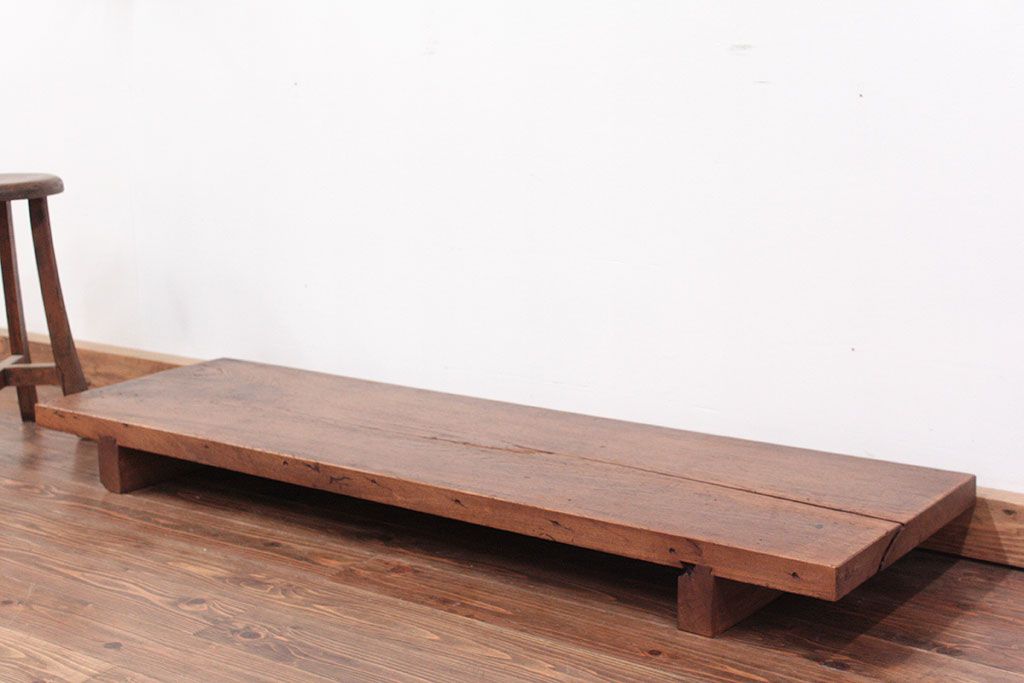 アンティーク家具　ジャンク品　イタミ有り　一枚裁ち板(テーブル、作業台)