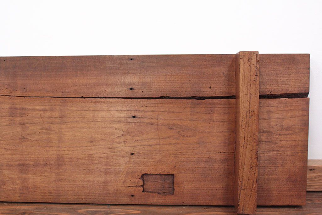 アンティーク家具　ジャンク品　イタミ有り　一枚裁ち板(テーブル、作業台)