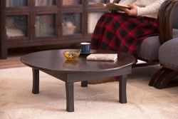 アンティーク家具　アンティーク 古い栓材のシックな丸ちゃぶ台(テーブル、机)