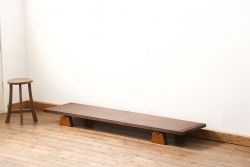 レトロ家具　昭和レトロ 天板一枚板　組み立て式 裁ち板(テーブル、作業台)
