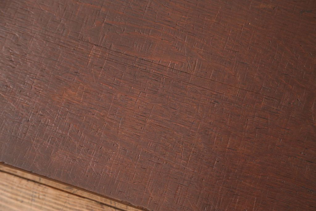 アンティーク家具　古民具・骨董 極厚の一枚板!古い木の裁ち板(作業台・テーブル・ローボード)(1)