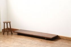 アンティーク家具　古民具・骨董 極厚 一枚板 使い込まれた裁ち板(作業台、テーブル、ローボード)(3)