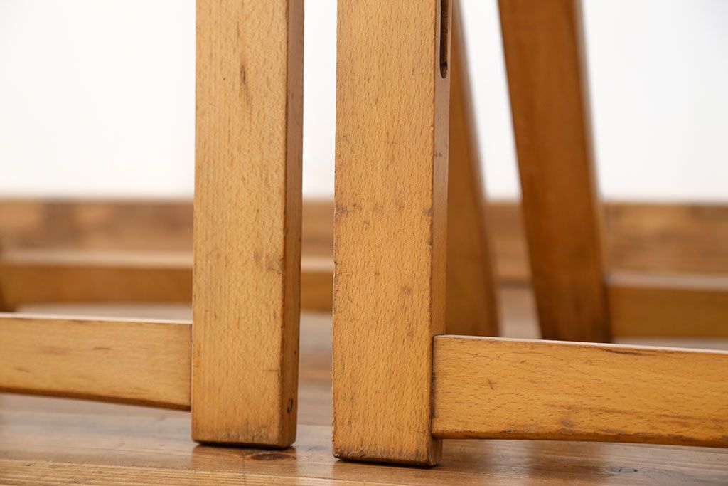 ヴィンテージ家具　昭和レトロ 1960年頃　ビンテージ フォールテセィングチェア2脚セット(折り畳み椅子、イス)
