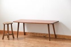 アンティーク家具　アンティーク 天板一枚板!古材を使った緩やかな曲線のセンターテーブル(大)(1)