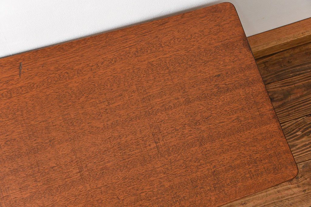 アンティーク家具　アンティーク 天板一枚板!古材を使った緩やかな曲線のセンターテーブル(大)(1)