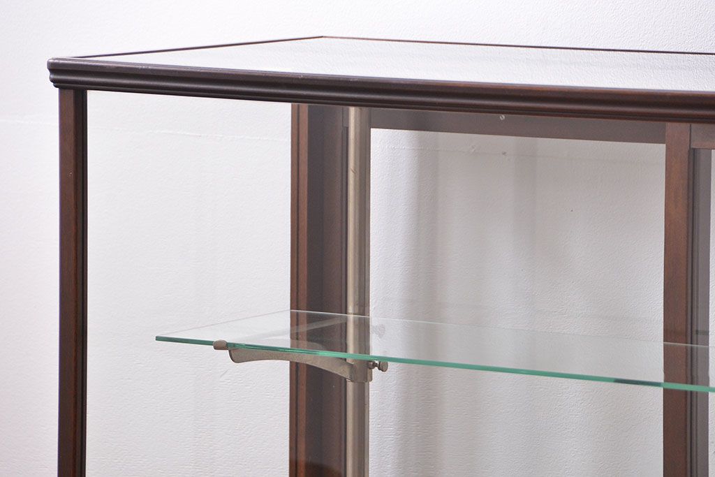 アンティーク家具　大正ロマン 高級品 古い桜材の上質なガラスケース(ショーケース)