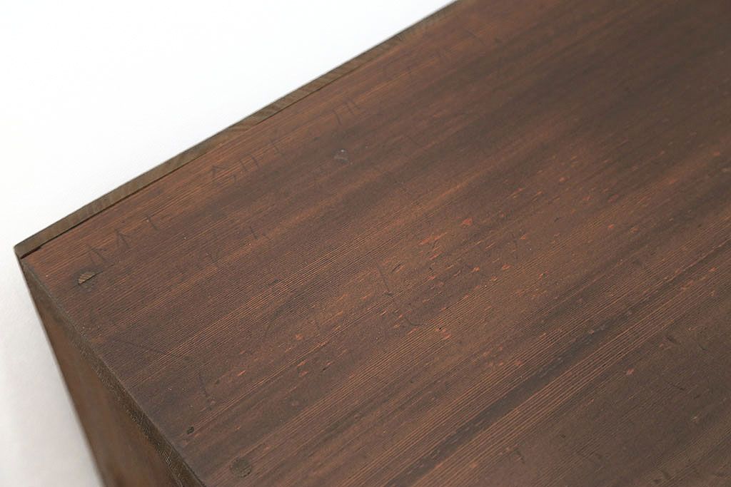 レトロ家具　昭和レトロ 古い木のシンプルな脚付き本棚(2)(飾り棚、書棚、陳列棚)