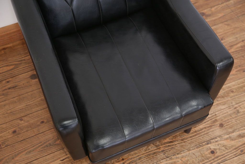 レトロ家具　昭和レトロ 1960〜70年代　レトロでシックな1Pソファ(ラウンジチェア)