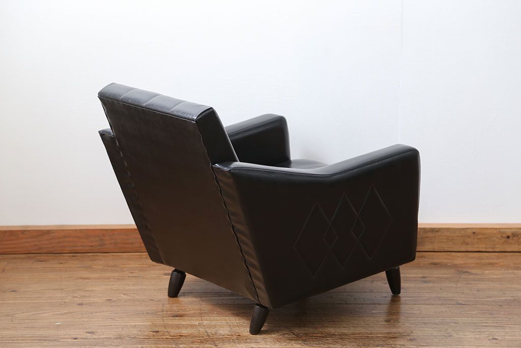 レトロ家具　昭和レトロ 1960〜70年代　レトロでシックな1Pソファ(ラウンジチェア)